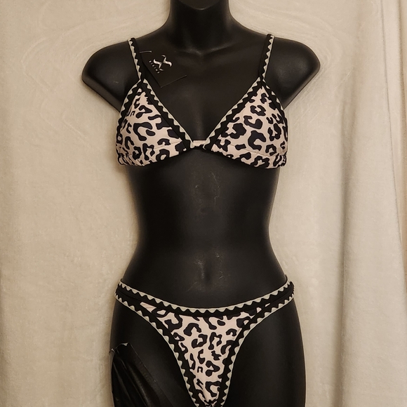 Bikinx Cheetah Print Triangle Bikini 2 Piece Swimsuit Size XS New With Tag - Picture 6 of 14
